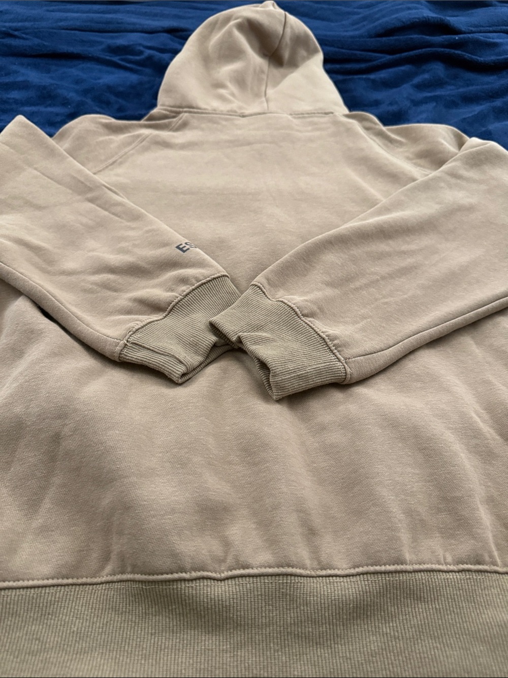 ESSENTIALS Men’s Taupe Logo Pullover Hoodie - Picture 5 of 7